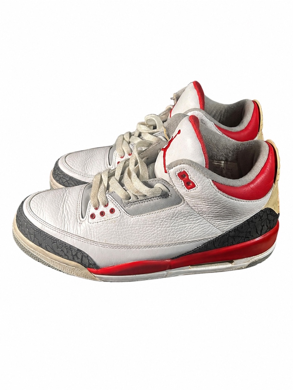 Jordan White and Red Retro Sneakers